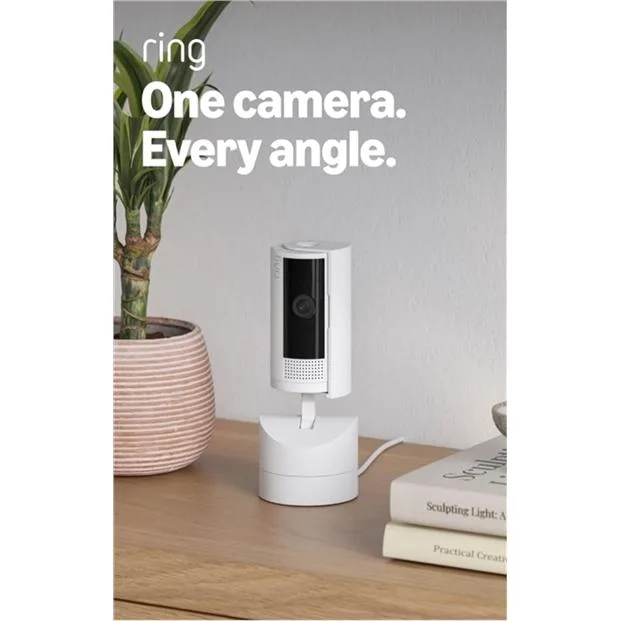 Ring Ring Pan-Tilt Indoor Cam 360° 1080P HD 12MP White Wired — product photo