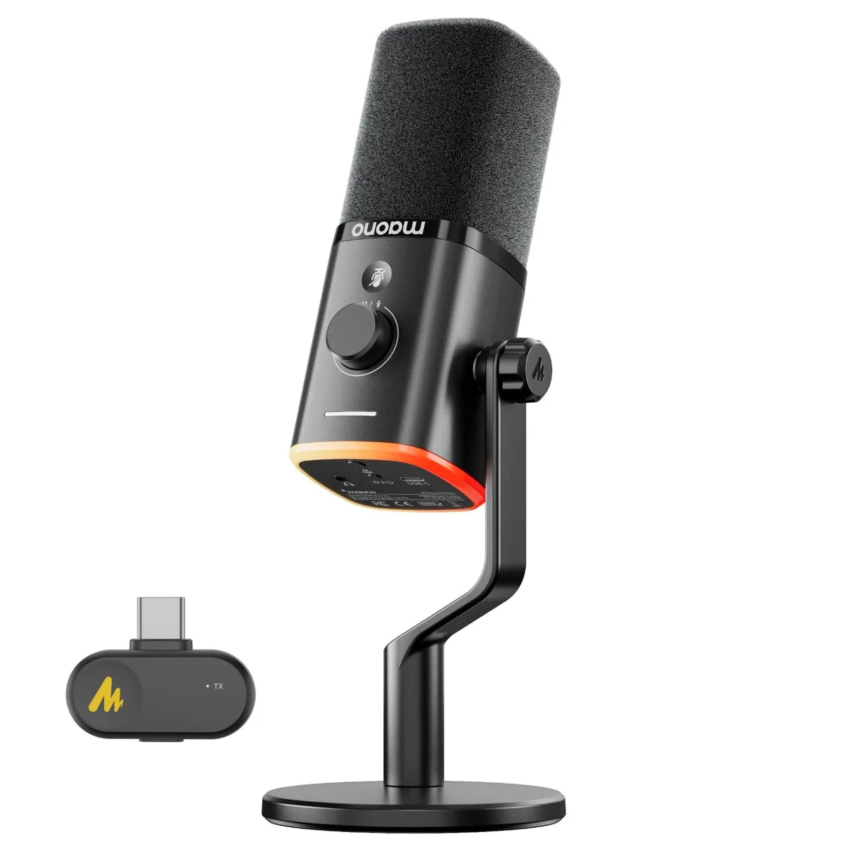 Maono PD100W Wireless Dynamic Microphone USB-C Receiver — product photo