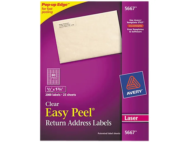Avery Avery 5667 Matte Clear Address Labels 2000 labels — product photo