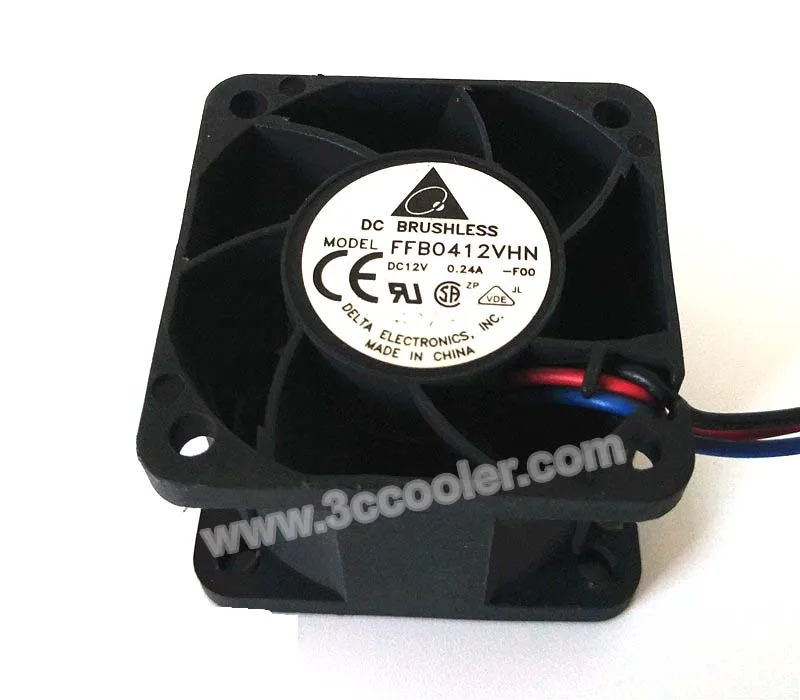 Zyvpee Zyvpee FFB0412VHN-FOO 40x28mm 12V .24A 3-wire case fan — product photo