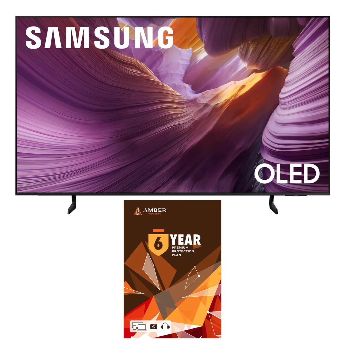 SAMSUNG SAMSUNG QN77S85FAEXZA 77" OLED 4K Smart TV 120Hz Graphite Black 6 Year Amber Protection Plan — product photo