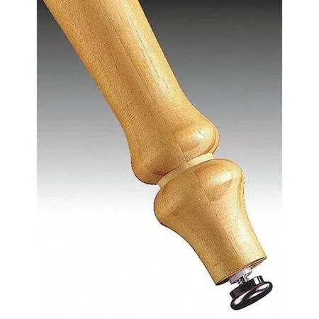 24 nickel-plated screw-in round leveling glides with rubber cushions