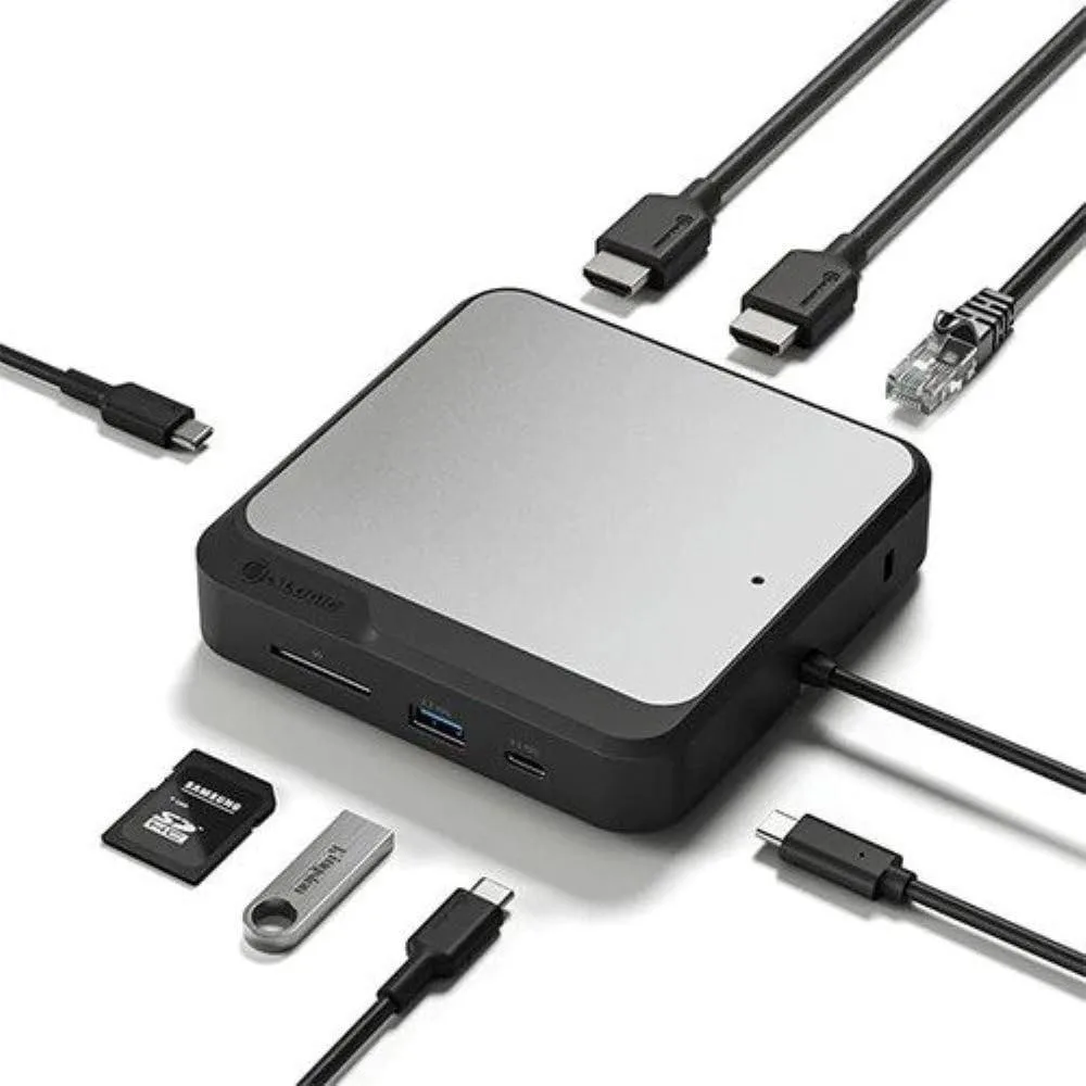 ALOGIC ALOGIC 7-in-1 Dual 4K Dock 2x HDMI USB-A USB-C 100W PD Ethernet SD Card Reader — product photo