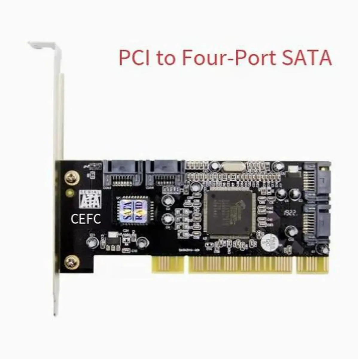 SMUGDESK SMUGDESK 4-Port PCI to SATA 3.0 Expansion Card Silicon Image 3114 Hardware RAID 0/1/10 — product photo