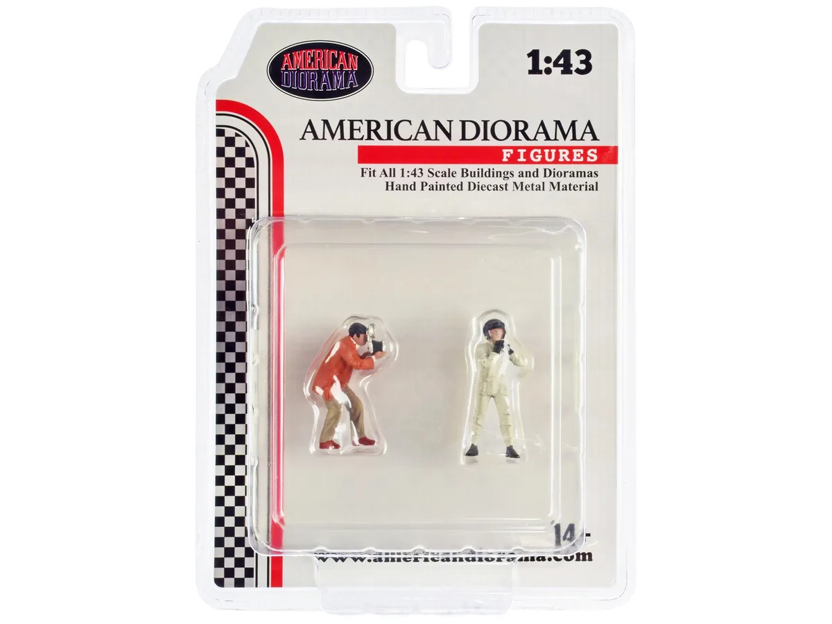 American Diorama American Diorama "Race Day" Two Diecast Figures Set 2 1/43 Scale Hobby Collectible — product photo