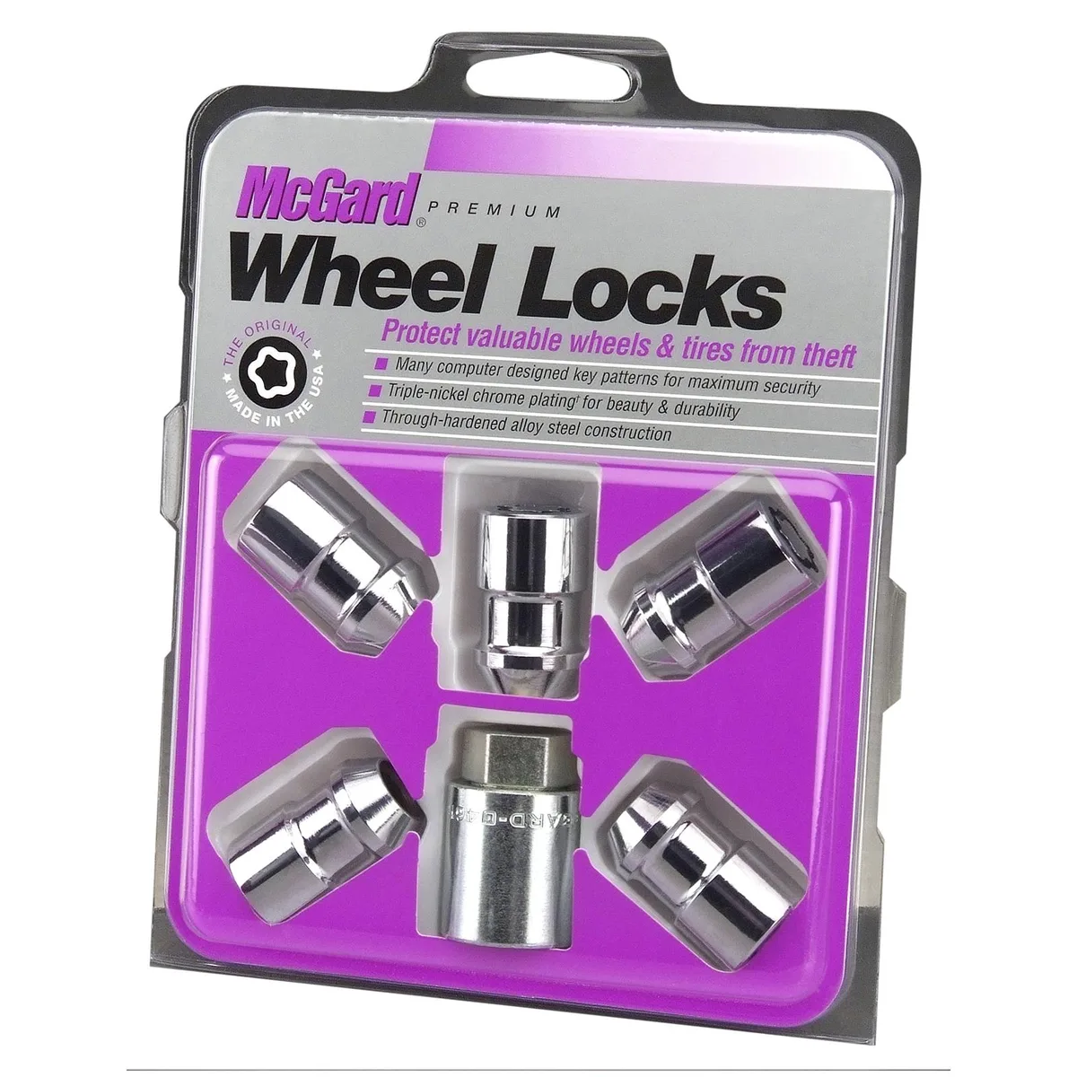 MCGARD MCGARD 24537 Chrome Cone Seat Wheel Lock Set M12 x 1.5 accessories - wheel — product photo