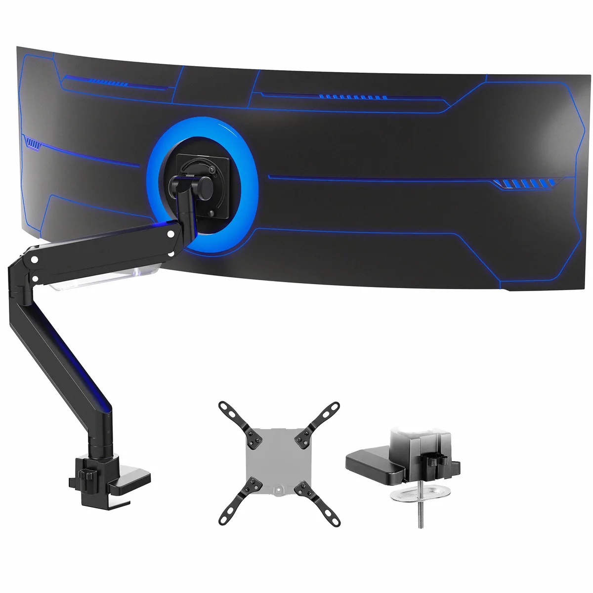 VIVO VIVO Clamp-On Pneumatic Spring Ultrawide Monitor Mount 17-57 in 59.4 lbs — product photo
