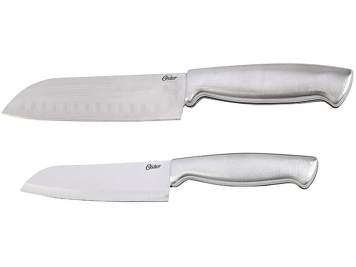 OSTER OSTER 91602.02 Baldwyn 2 Piece Stainless Steel Santoku Knife Set cutlery — product photo