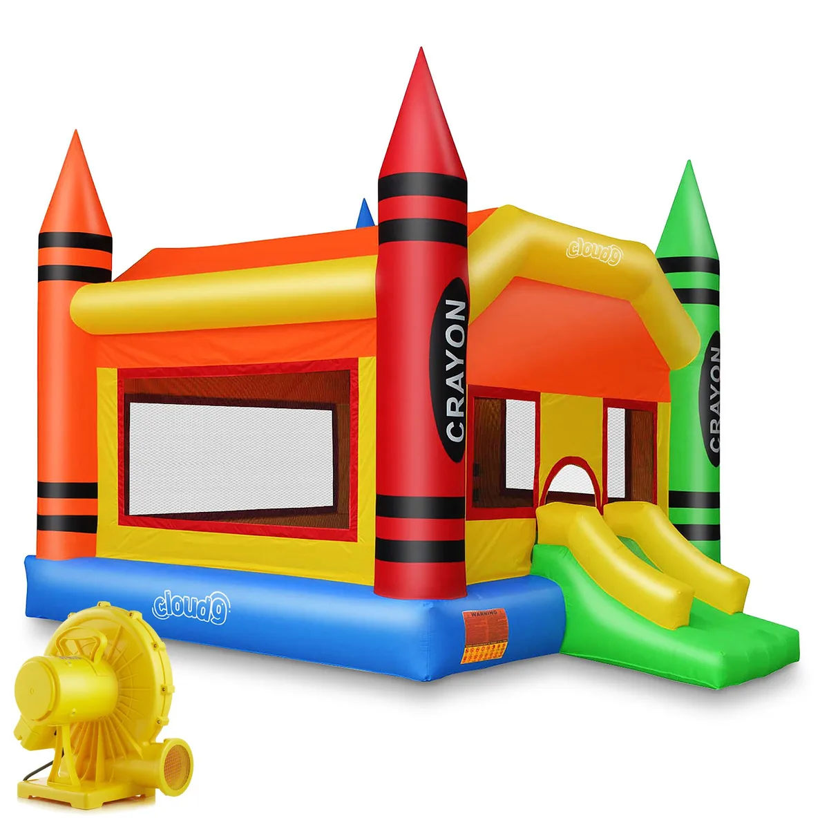 Cloud Nine Cloud Nine Crayon Bounce House 16x13x12ft Blower — product photo