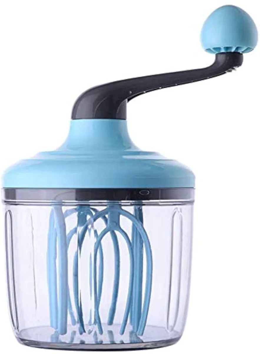  Iwatani Egg Beater Hand Crank Whisk Blue 11x11x20cm 130g — product photo