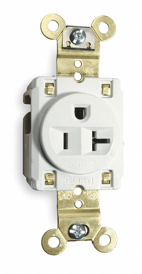 Hubbell Incorporated Hubbell Incorporated HBL5361W 20 A 125 V 5-20R receptacle — product photo