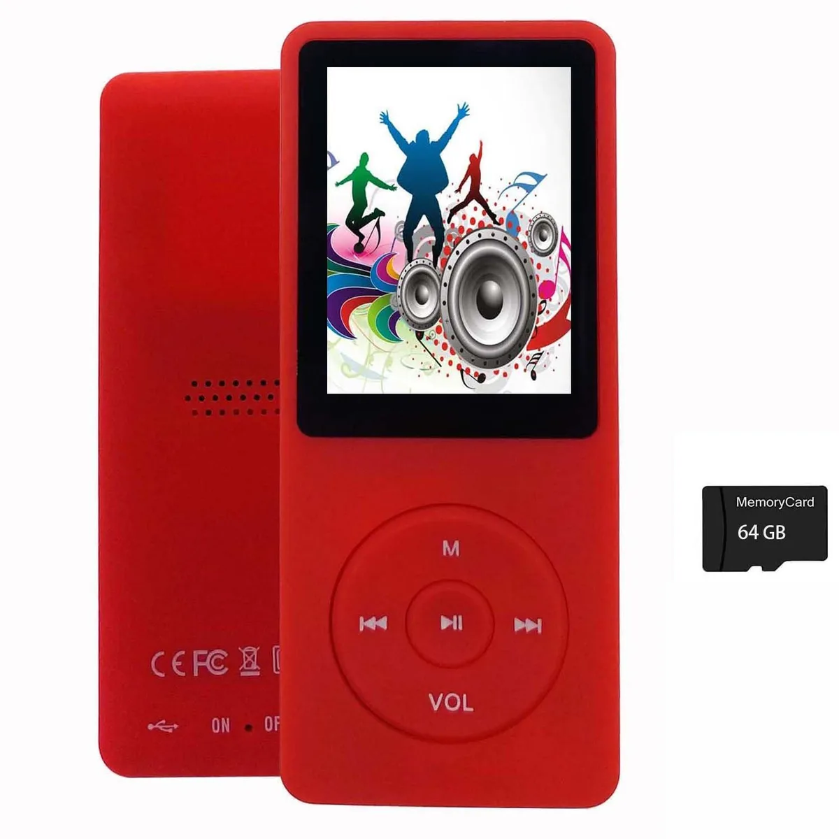 imkavery MP20 64GB MP3 Player Red — product photo