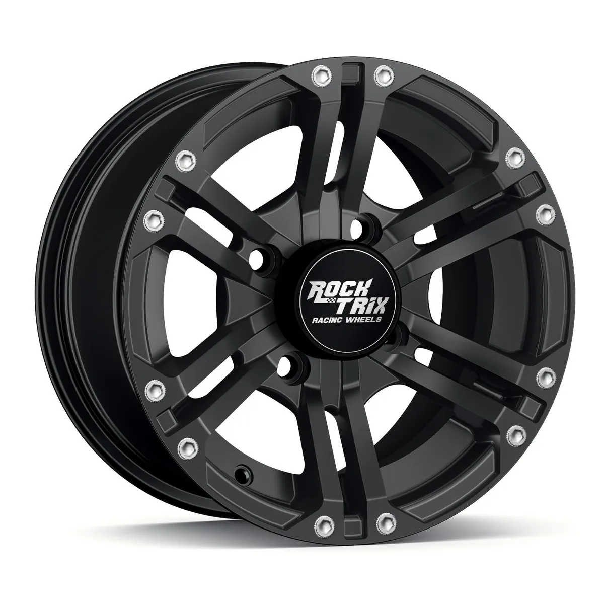 RockTrix RockTrix RT101 12x7 4x110 5+2 Offset ATV Wheel — product photo