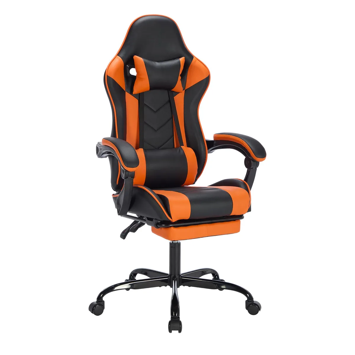 NO. NO. Gaming Chair with Footrest Black Orange 90°-135° 330lb 360° — product photo