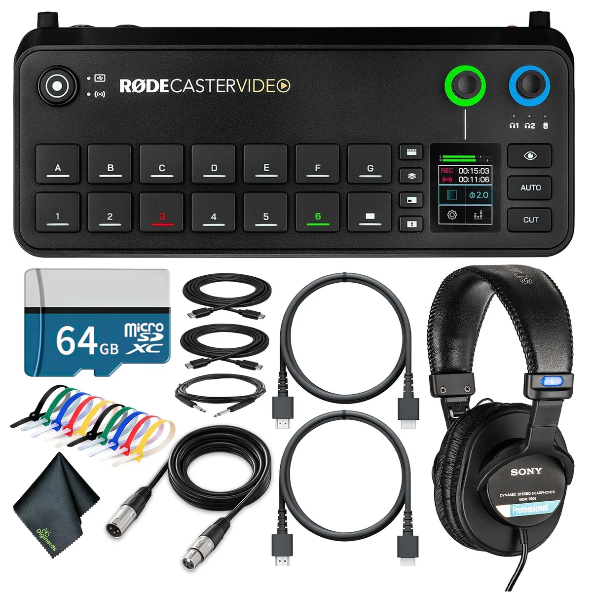 RODE Microphone RODECaster Video Production Console Bundle 64GB 1080p60 — product photo