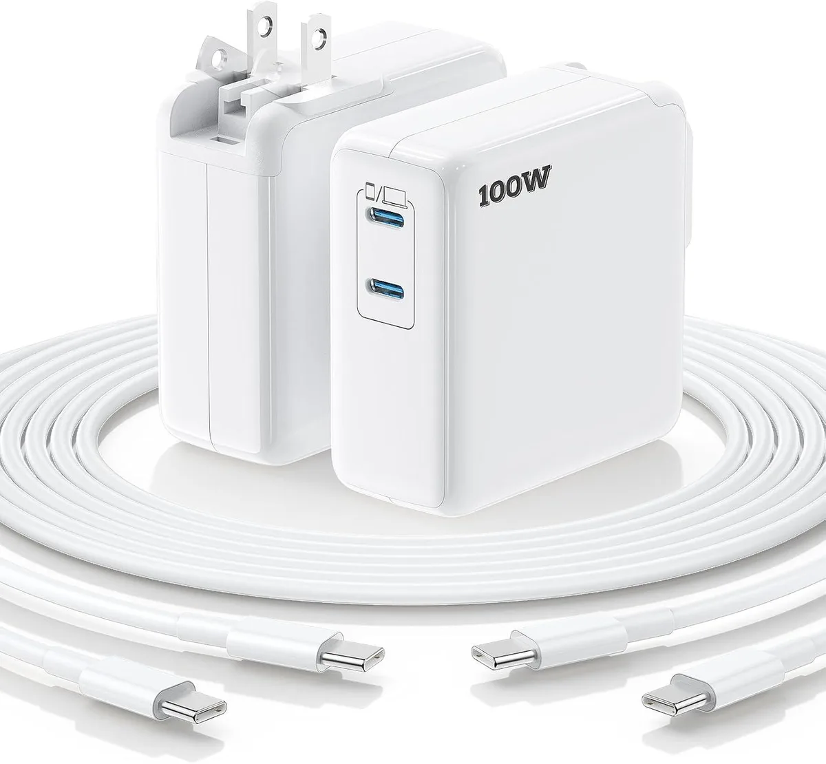 FLEANE FLEANE 100W USB-C Charger 2-Pack White — product photo