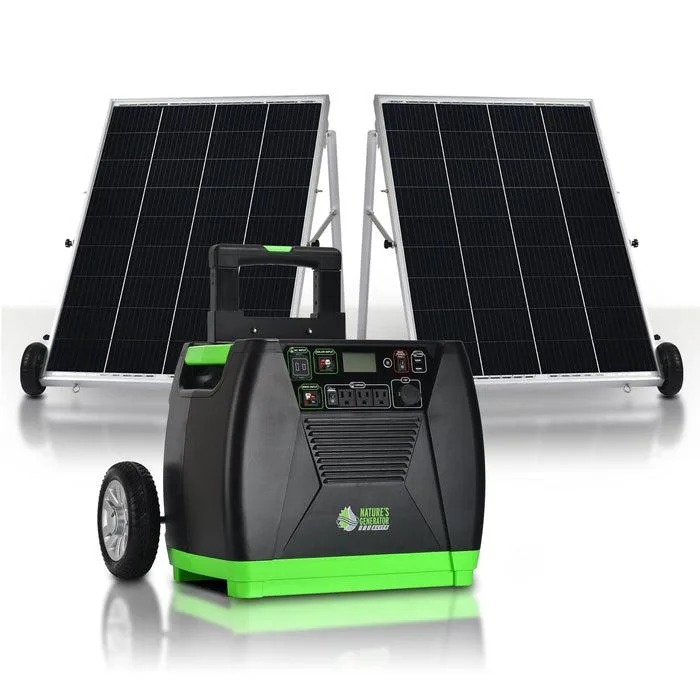Nature's Generator Nature's Generator Elite 3600W Gold System + 2×100W Solar Panel — product photo