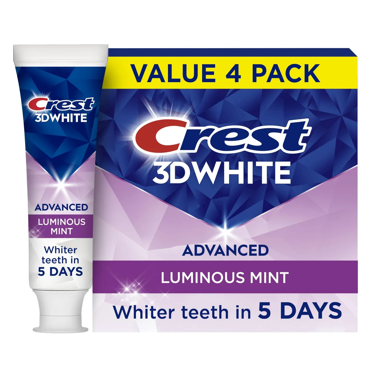 Four mint-green 3.7 oz toothpaste tubes in a pack
