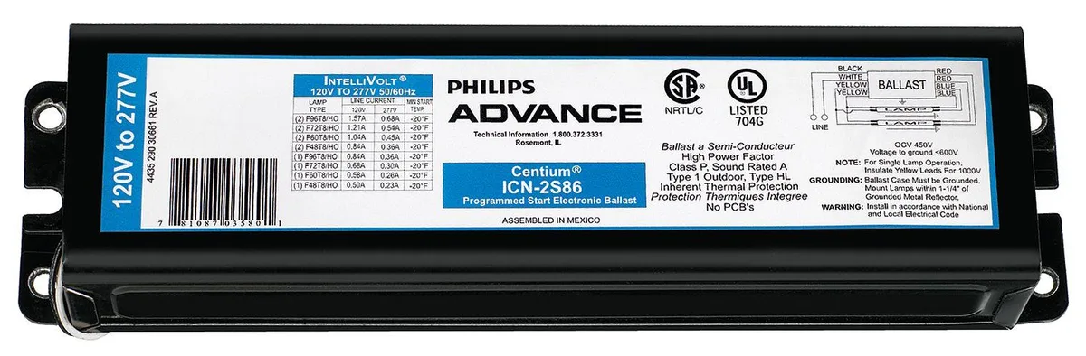 Philips Philips Advance ICN-2S86-SC Electronic Ballast 47-188W 1-2 Lamps — product photo