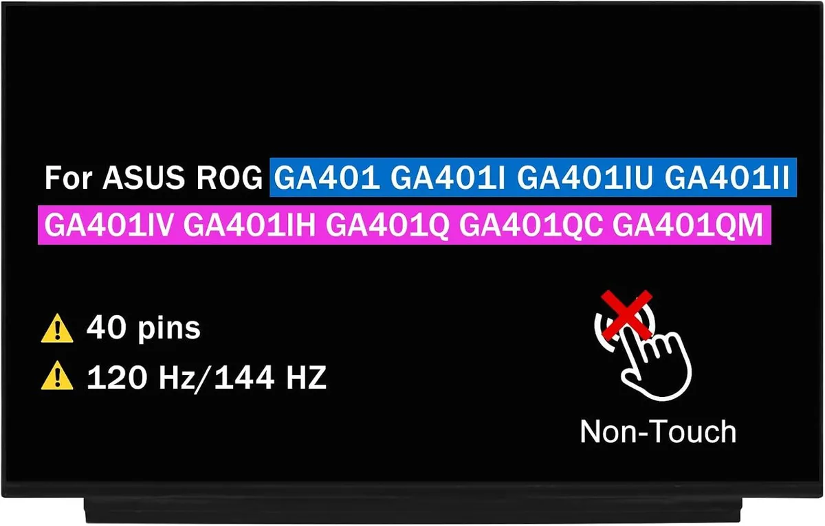 NUOLAISUN NUOLAISUN LM140LF1F-01 14.0" FHD 120/144 Hz 40-pin laptop screen — product photo