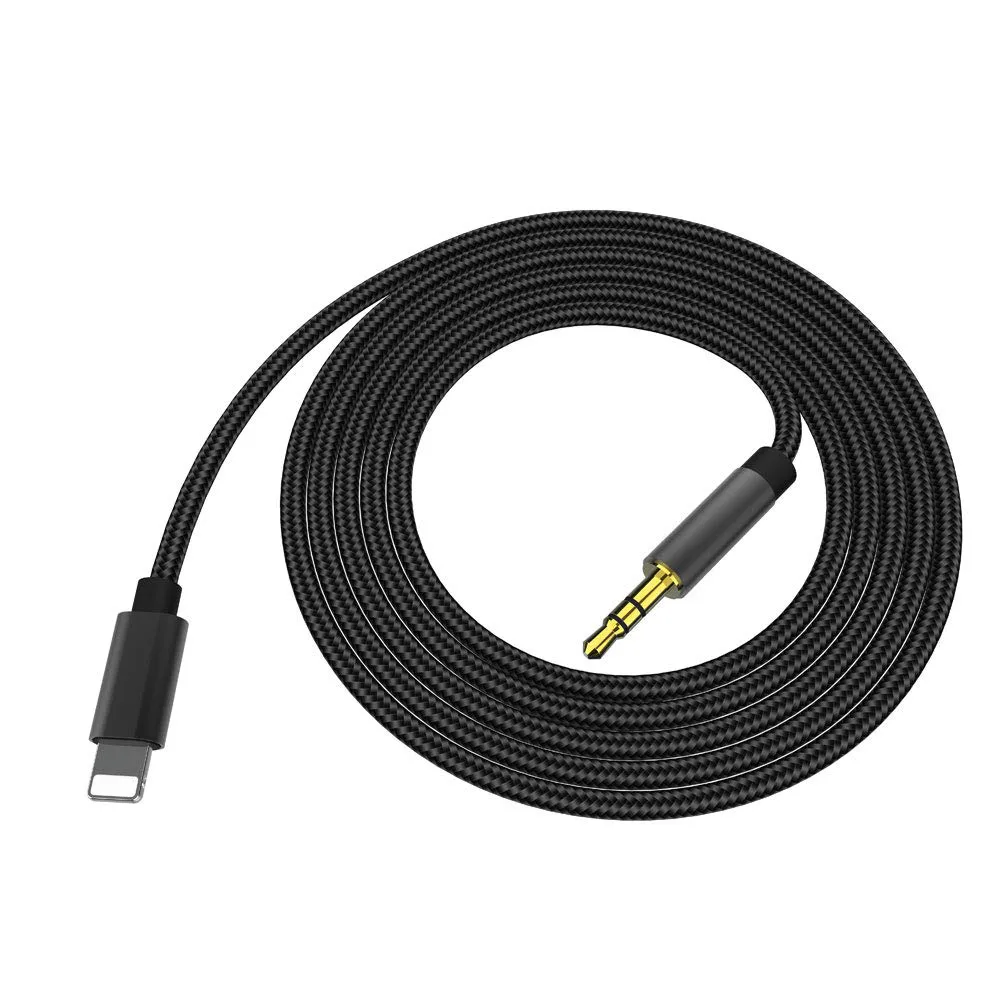 MOSWAG MOSWAG 3.5 mm to Lightning audio cable 6.6 ft Black — product photo