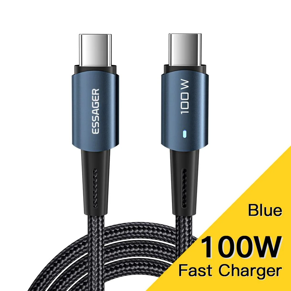 ESTONE ESTONE Essager CG100W USB-C Cable 100W 6.6ft Blue — product photo