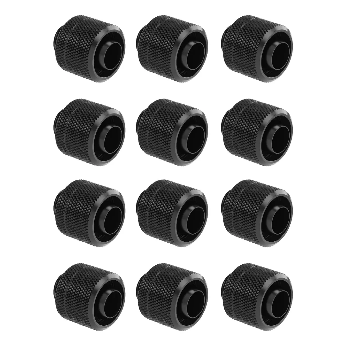 greenDracaena greenDracaena G1/4" 3/8" ID 1/2" OD Compression Fitting 12-pack Black — product photo