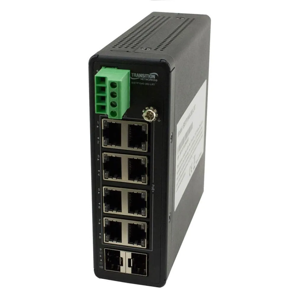 Transition Networks Transition Networks SISTP1040-382-LRT hardened unmanaged network switch 8 port — product photo