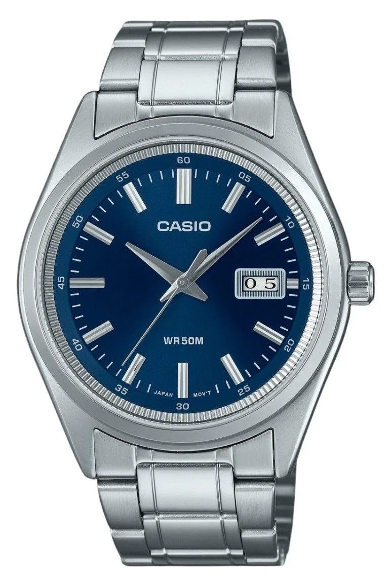 CASIO CASIO MTP-B180D-2AV Blue Dial Stainless Steel Watch 41.00mm 50m — product photo