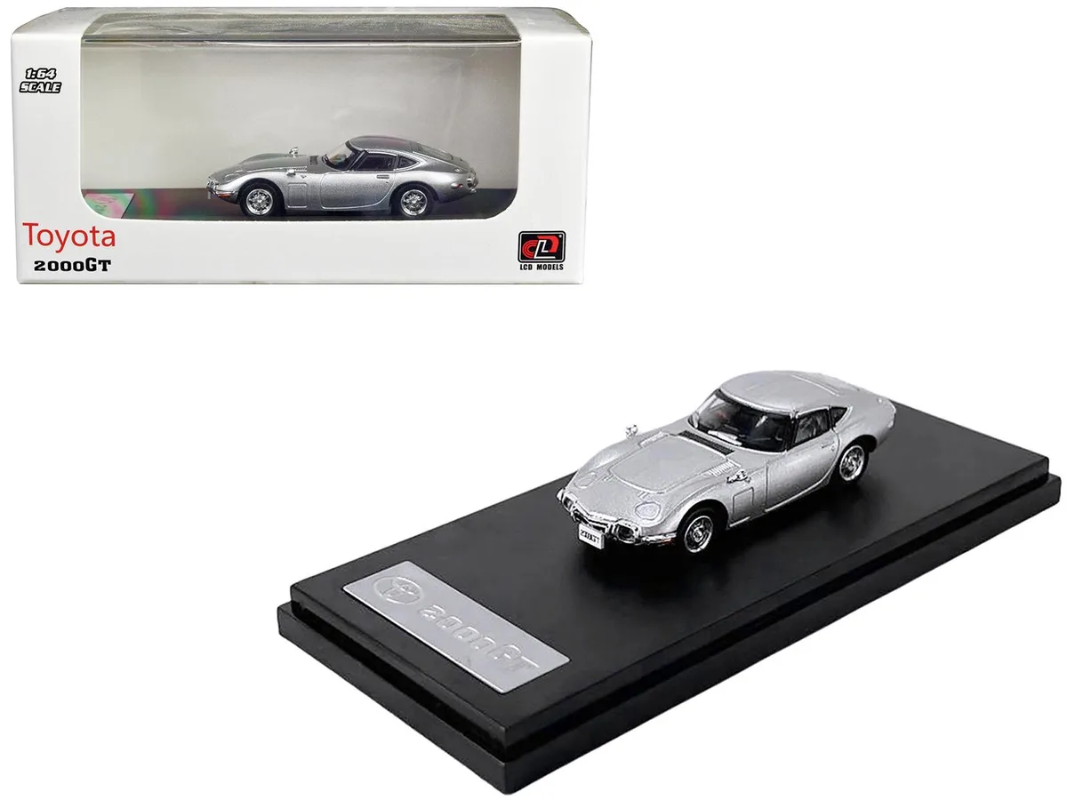 LCD Models LCD Models Toyota 2000GT RHD Silver Metallic 1/64 Diecast Car — product photo