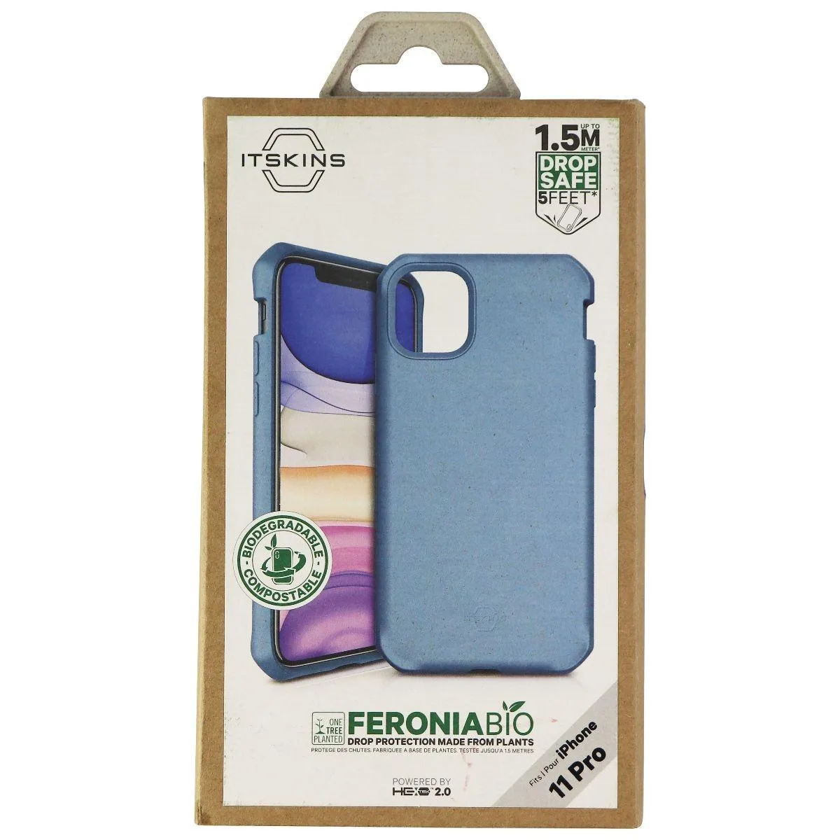 ITSKINS ITSKINS Feroniabio Terra Plant Case for iPhone 11 Pro Blue — product photo