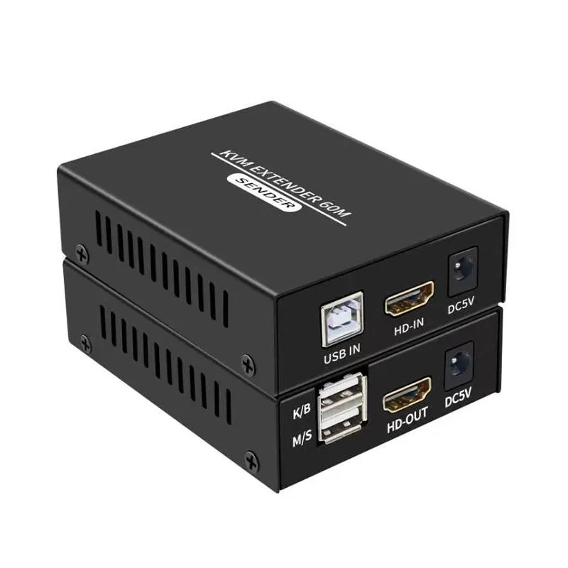 YINGHUA YINGHUA KVM Extender 60M 1080P HDMI USB-A Over Cat5e/6 TX RX — product photo