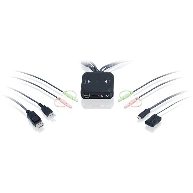 IOGEAR IOGEAR GCS82DPC 2-port 4K KVM switch with DisplayPort USB-C and audio — product photo