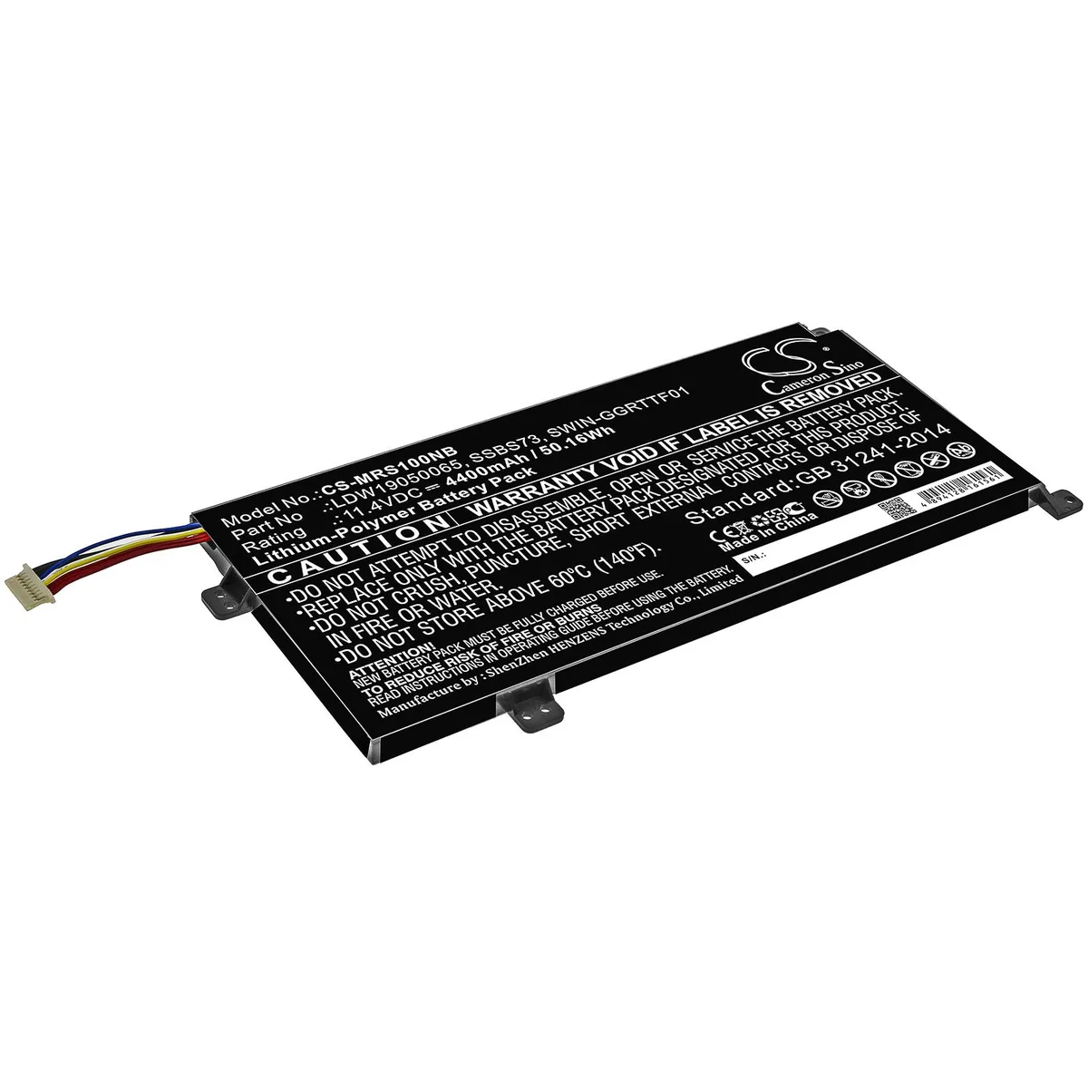 Cameron & Co Cameron & Co DS-CS-MRS100NB laptop battery 4400mAh 11.4V 50.16Wh Li-Polymer black — product photo
