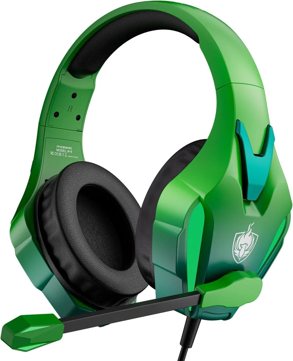 BFKK BFKK Gaming Headset 7.1 Stereo Green 40mm 3.5mm — product photo