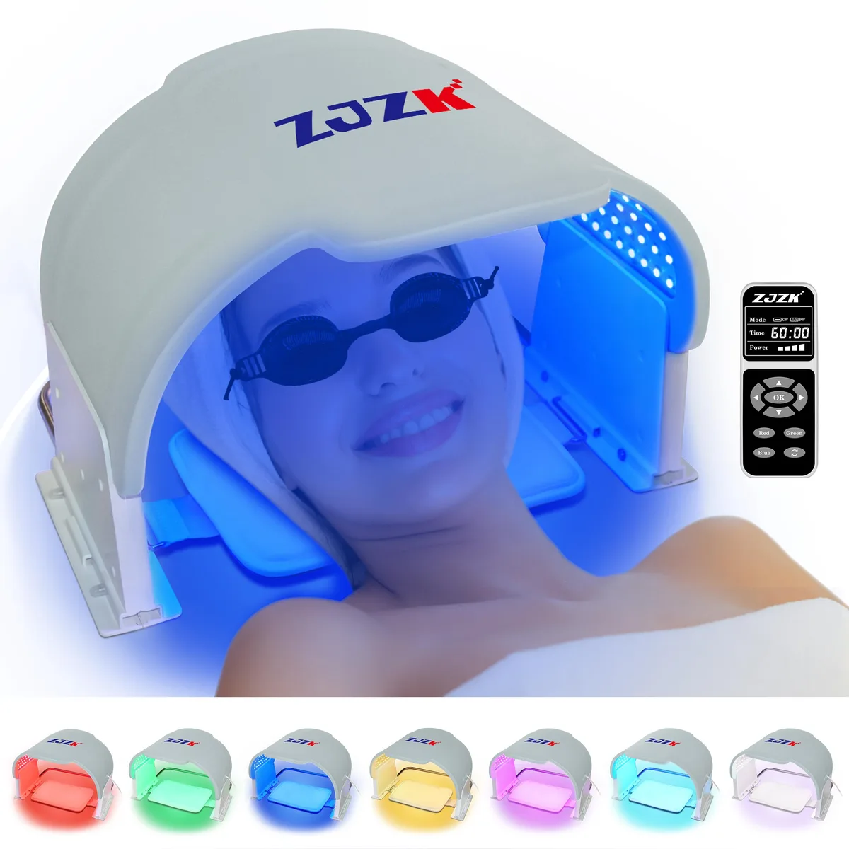 ZJZK ZJZK FT01YE-109 7-Color LED Beauty Mask Yellow — product photo