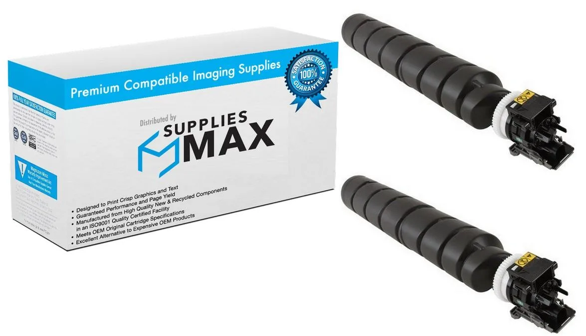 SuppliesMax SuppliesMax COY1T02XF0CS0_2PK Black Toner Cartridge 2 Pack 40000 Pages — product photo