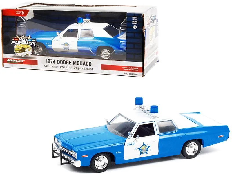 GREENLIGHT GREENLIGHT 1974 Dodge Monaco CPD Chicago Police Hot Pursuit 1/24 Diecast 85541 — product photo