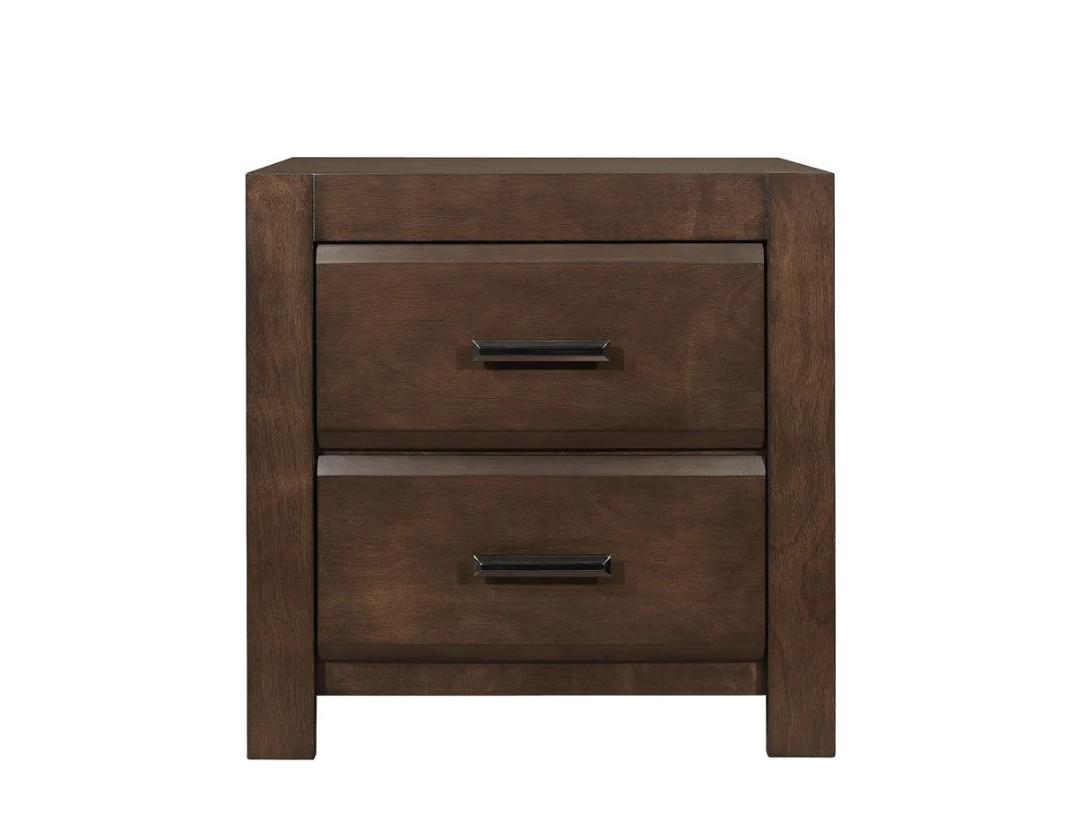 tuphen tuphen Erwan Nightstand Espresso 2-Drawer 23.5x16.5x24 — product photo