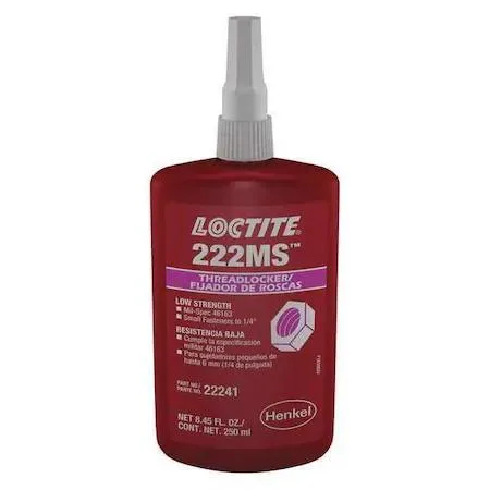 Purple threadlocker liquid in 8.45 fl oz bottle