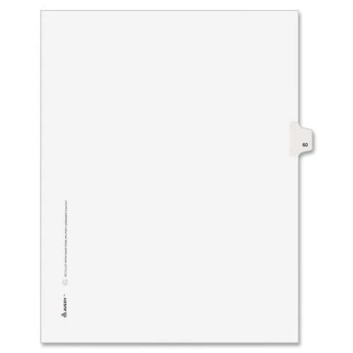 Avery Avery 1060 Tab Dividers 60 Letter White 25/Pack — product photo