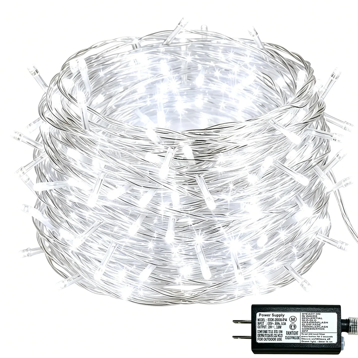  Rosewill Low Voltage String Lights FROGSTORY 100 LED 33ft Red Blue — product photo