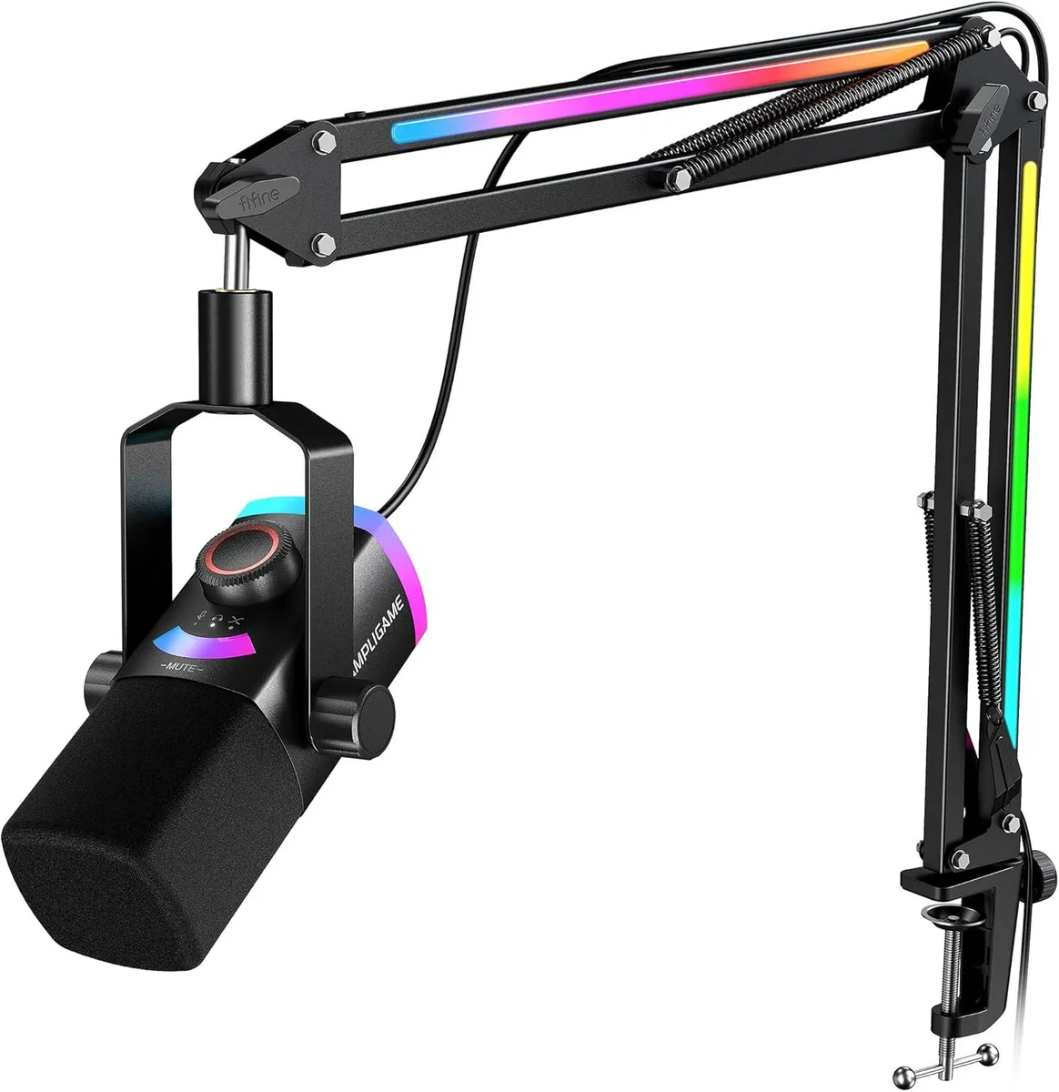 FIFINE FIFINE XLR/USB Dynamic Microphone Kit with Boom Arm — product photo