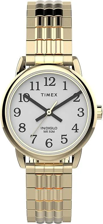 TIMEX TIMEX Easy Reader Classic Ladies Watch 25 mm white dial gold-tone 30 m water resistant — product photo