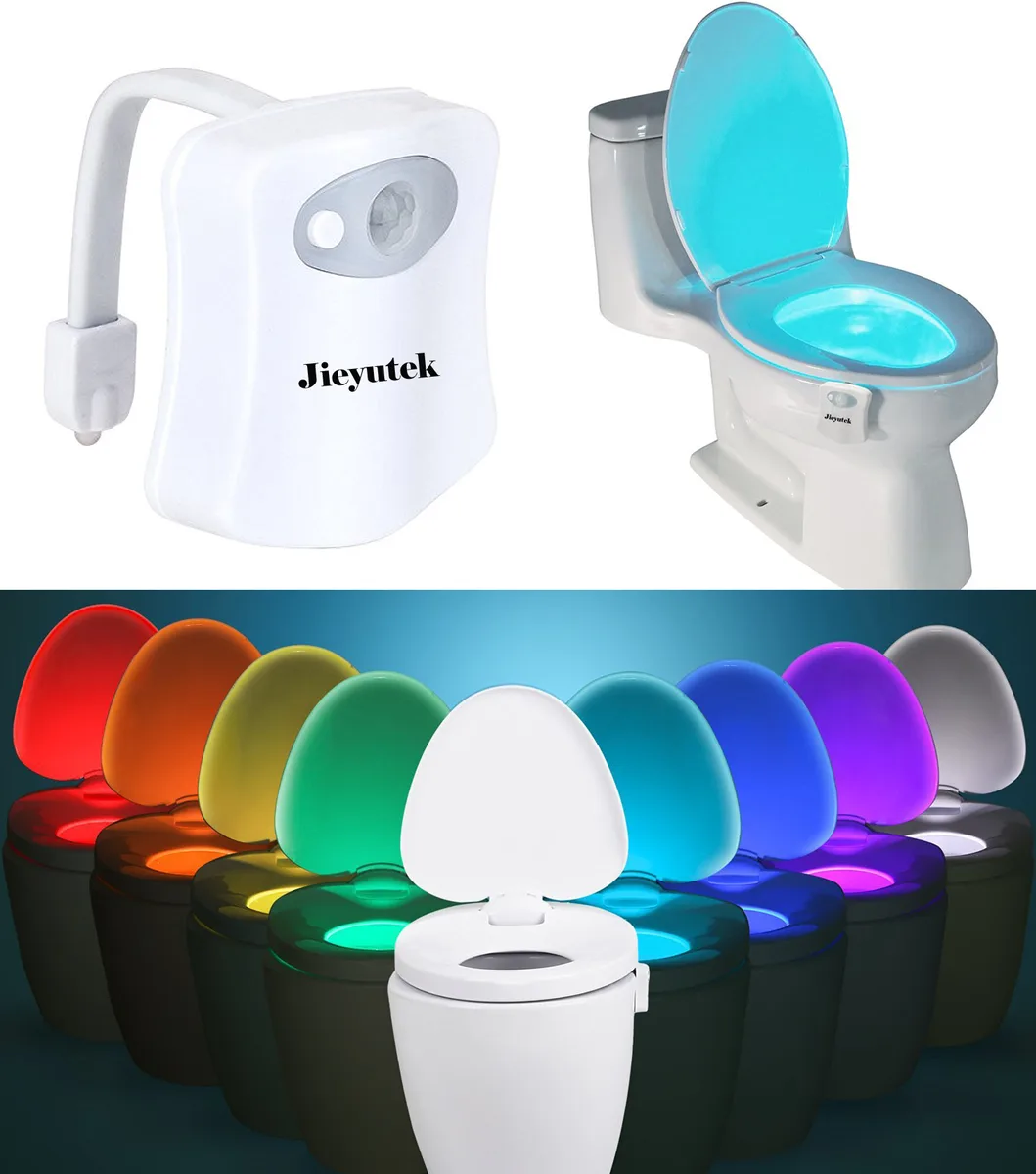 LUOM LUOM TL01 Toilet LED Night Light 2 Pack 16 Colors 170° Detection — product photo
