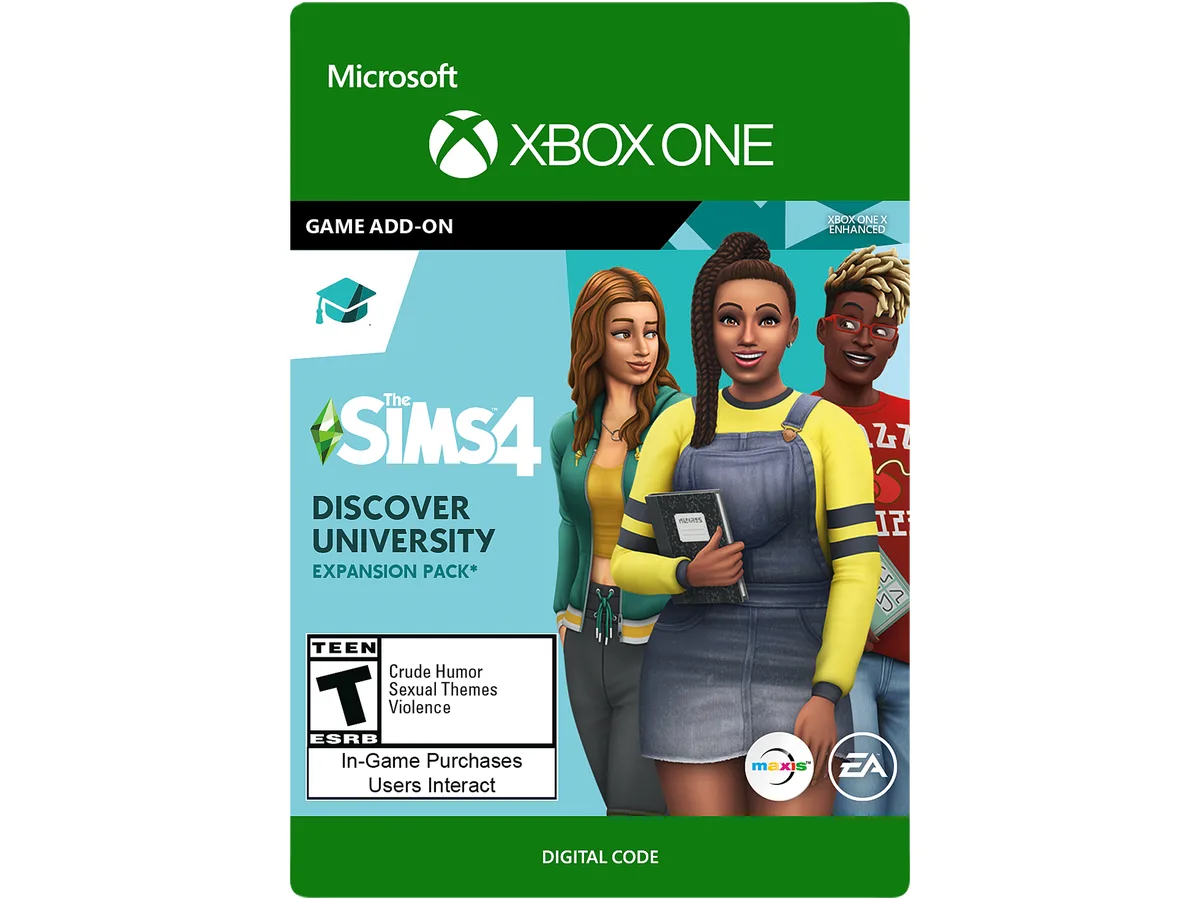 Electronic Arts Electronic Arts The Sims 4 Discover University Xbox One DLC 7D4-00516 downloadable game — product photo