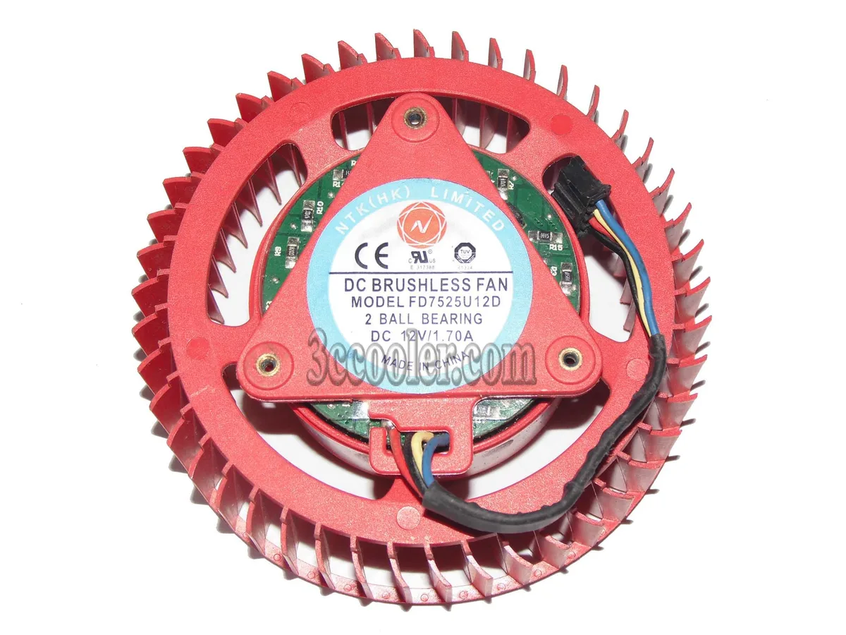 OEM Industries OEM Industries FD7525U12D 12V 1.7A 4 Pin Red Fan — product photo