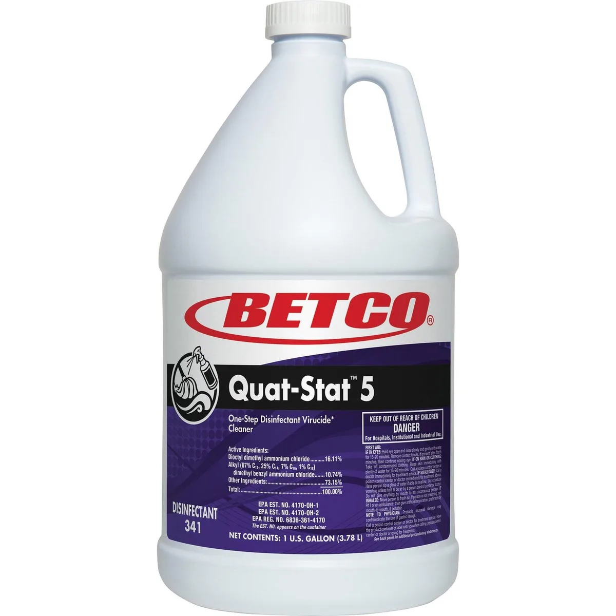 Betco Corporation Betco Corporation 34104-00 Quat-Stat 5 Disinfectant Cleaning — product photo