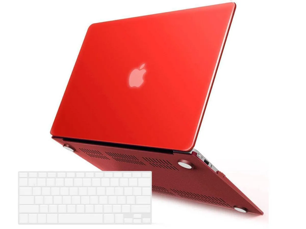 Red hard-shell laptop case for 11-inch MacBook Air with keyboard cover