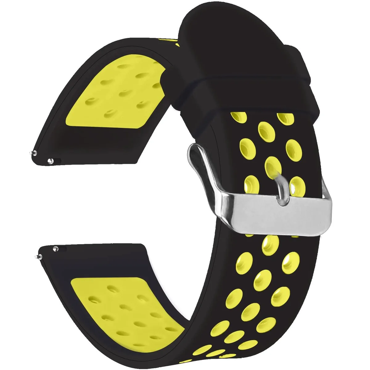ORATAL ORATAL W1 20mm Silicone Watch Band Black/Yellow — product photo